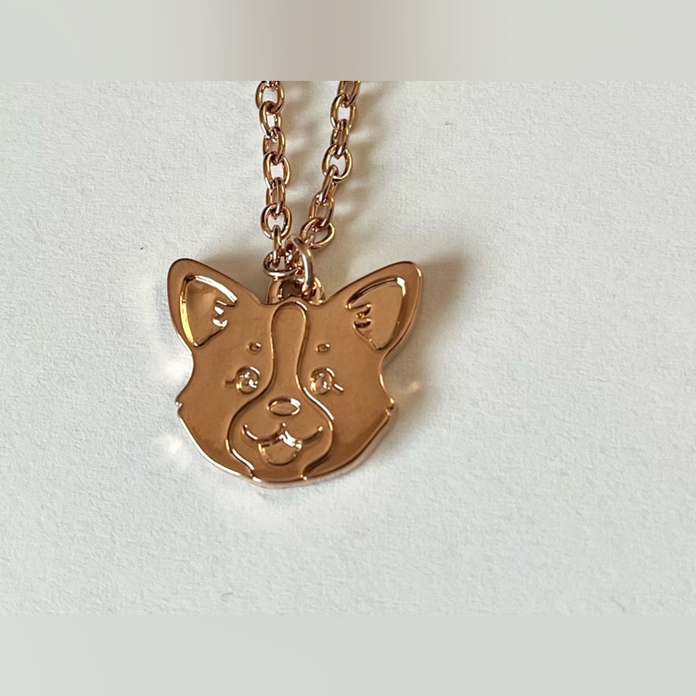 New! Corgi charm necklace